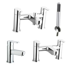 Chrome Design Bathroom Tap Bath Filler Shower Mixer Basin Sink Mono Tap UK