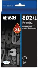 EPSON 802 DURABrite Ultra Ink High Capacity Black Cartridge T802XL120-S NEW