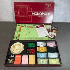 Vintage Monopoly Deluxe Board Game with Carousel & Guilded Tokens Waddingtons