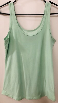 No Boundaries Tank Top Juniors Large 11-13 Sweet Mint Casual Basic Scoop Neck