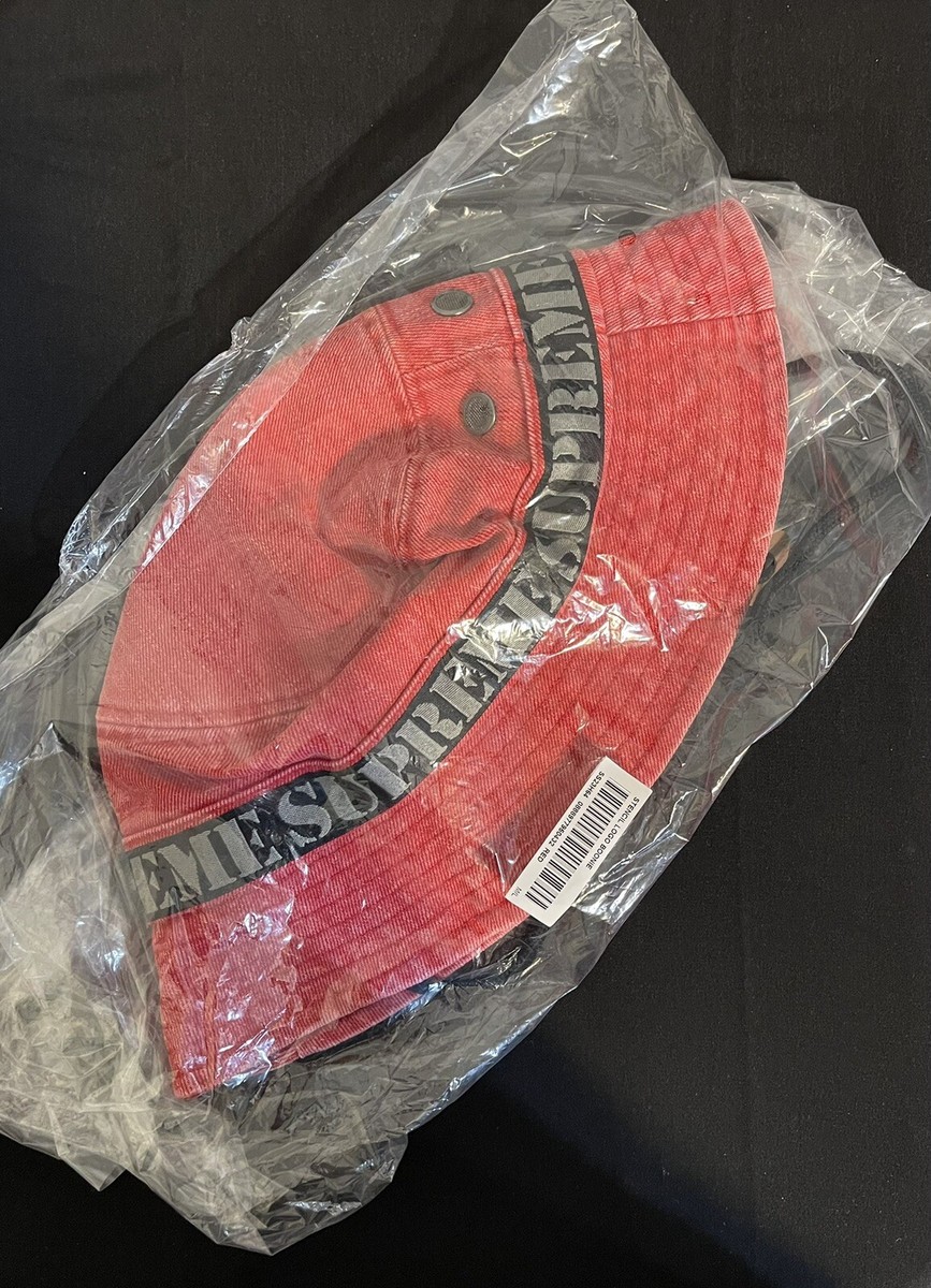 SUPREME Stencil Webbing Boonie| Red | Size M/L| SS23| BOONIE