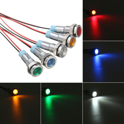 LED Indicator Light 5X 12V 6mm Dashboard Panel Car Boat Dash Lamp Warning Pilot | UK LED Indicator Light 5X 12V 6mm Dashboard Panel Car Boat Dash Lamp Warning Pilot | UK