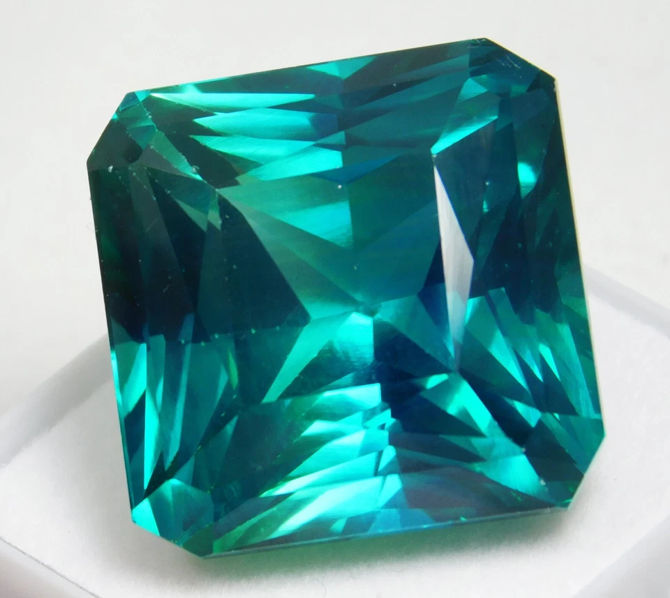 Natural Paraiba Tourmaline 67.60 Ct Greenish Blue Radiant Cut Gemstone Certified - Image 2 of 4