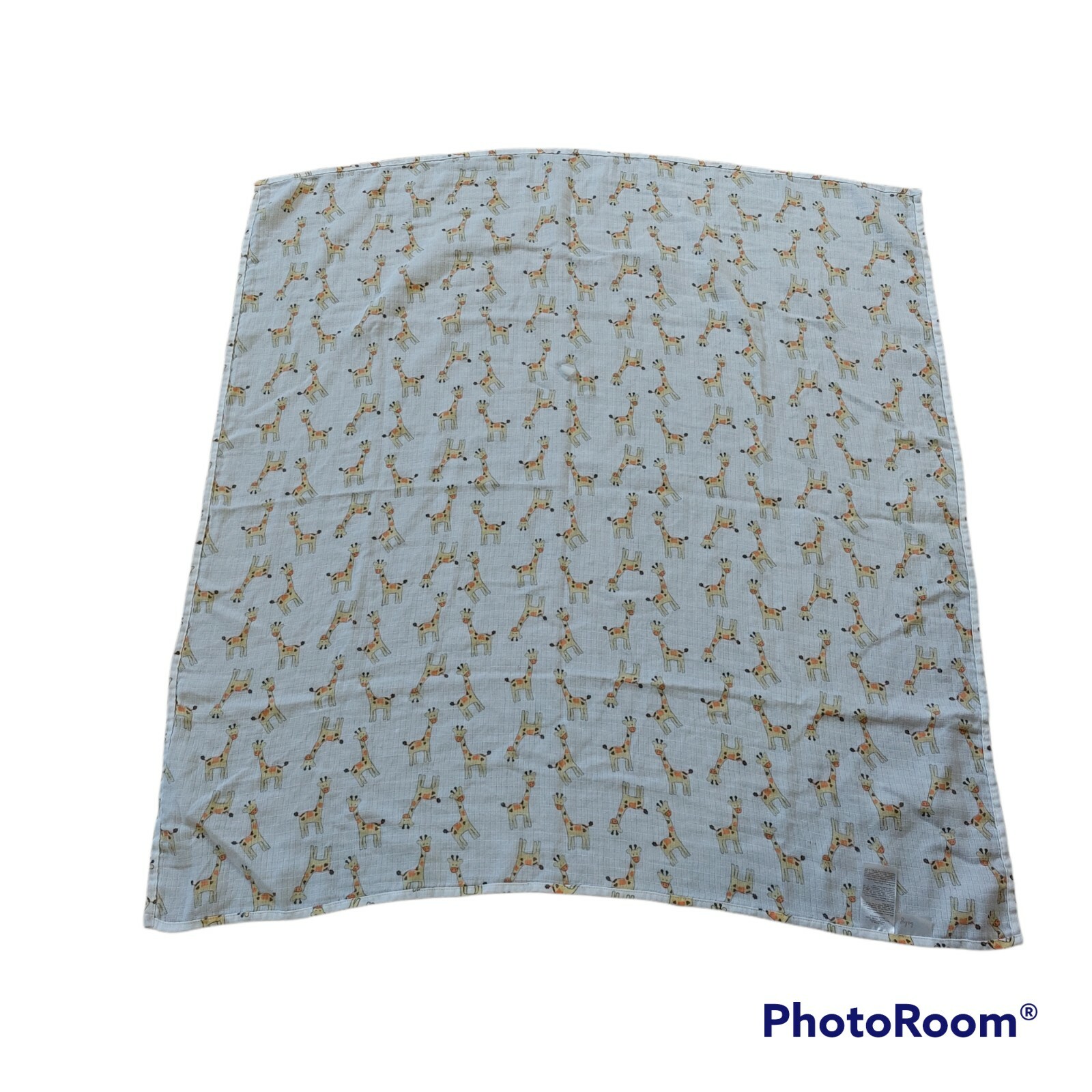 Aden + Anais White Yellow Brown Giraffe Swaddle Baby Blanket Muslin