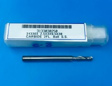 Image of 2.5mm Europa Carbide 2 Flute Ball Nose Slot Drill with Plain Shank