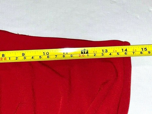 Vintage Judith March Womens Red One Shoulder Dress w/Bow M Medium - Picture 8 of 9
