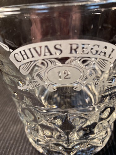 Crystal Ice Bucket & 2 GLASSES WITH CHIVAS REGAL 12 YEARS OLD SCOTCH WHISKY LOGO - Picture 3 of 12