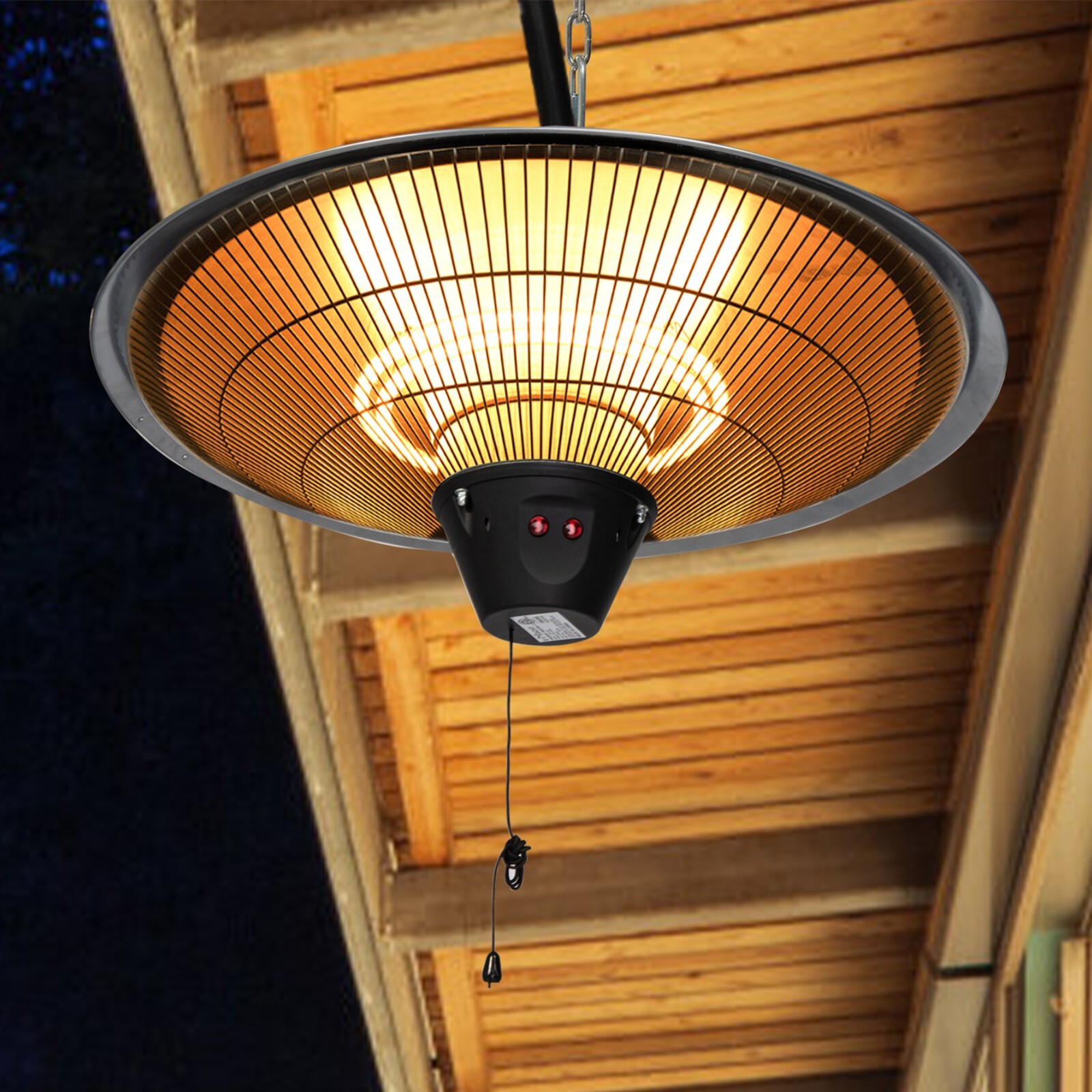 VILOBOS 1500W Hanging Patio Heater Electric Infrared Ceiling Mounted