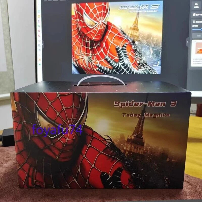 !US NOW! Tobey Maguire Spider-man Casco Navidad Juegos con disfraces Disfraz Máscara 3D utilería Foto 2 de 4