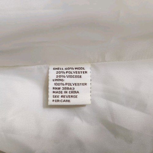 Grane Womens Y2K Wool Blend Cream Buttonfront Coat-Size L - Picture 11 of 11