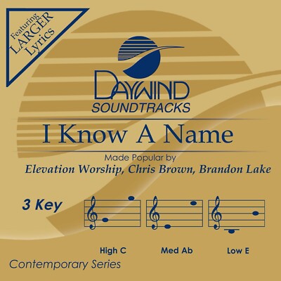 I Know A Name Elevation Worship Accompaniment CD  Read Description New CD