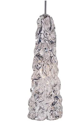 WAC Lighting MP-960-CL/CH Ice Pendant Fixture with Chrome Canopy, Halogen