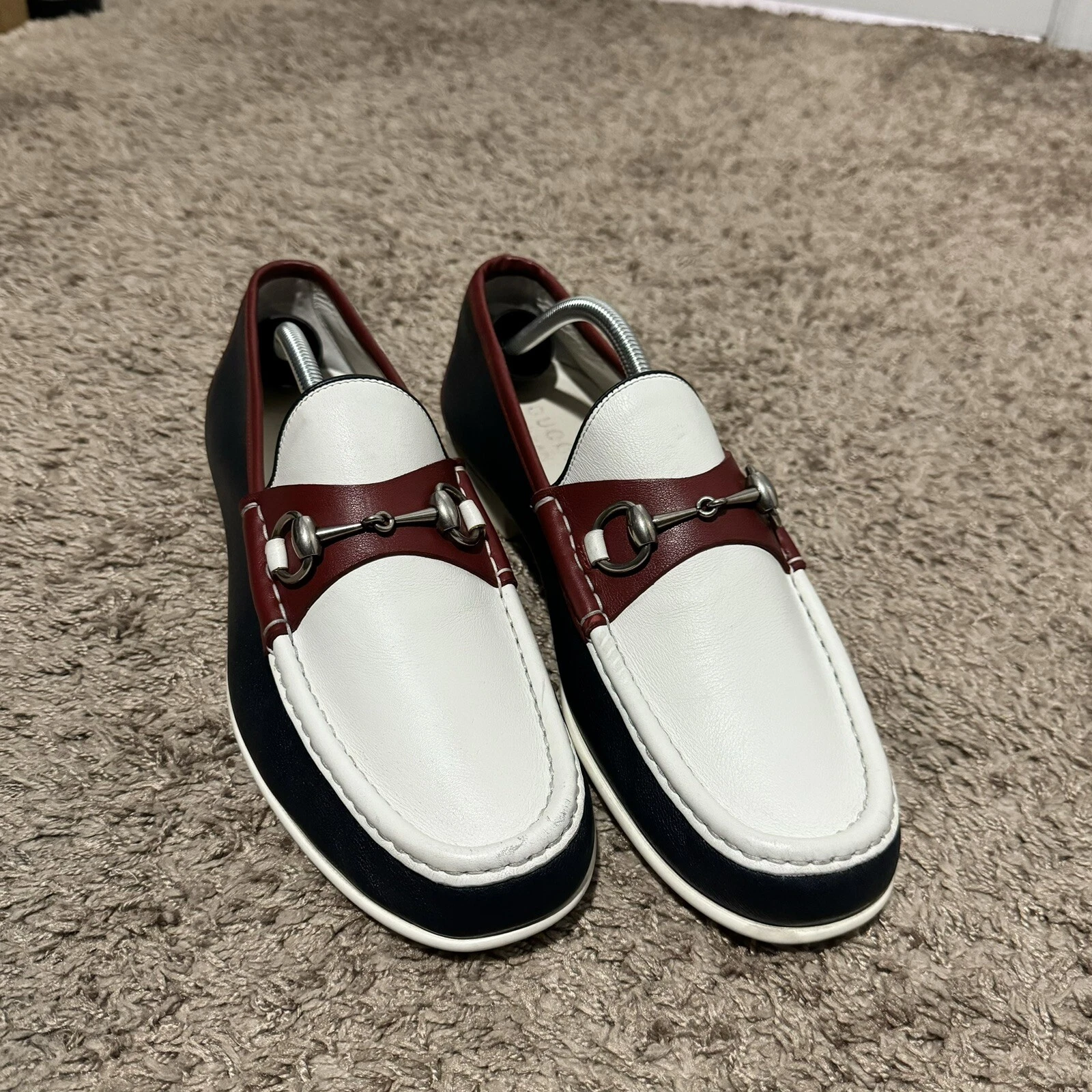 Mocassins Gucci en cuir tricolore Horsebit   Taille G10 US11