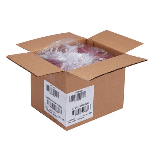 WNA Spirit 5.5" Fish Fork, Red, SPFFFRE6 | 1,000/Case - Picture 2 of 3