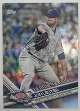 2017 Topps Series 1 Baseball Card #144 Jon Lester League Leaders Chicago Cubs