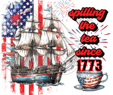 Spilling Tea, Mouse Pad, Sublimated, Can Personalize, Made to Order mp42
