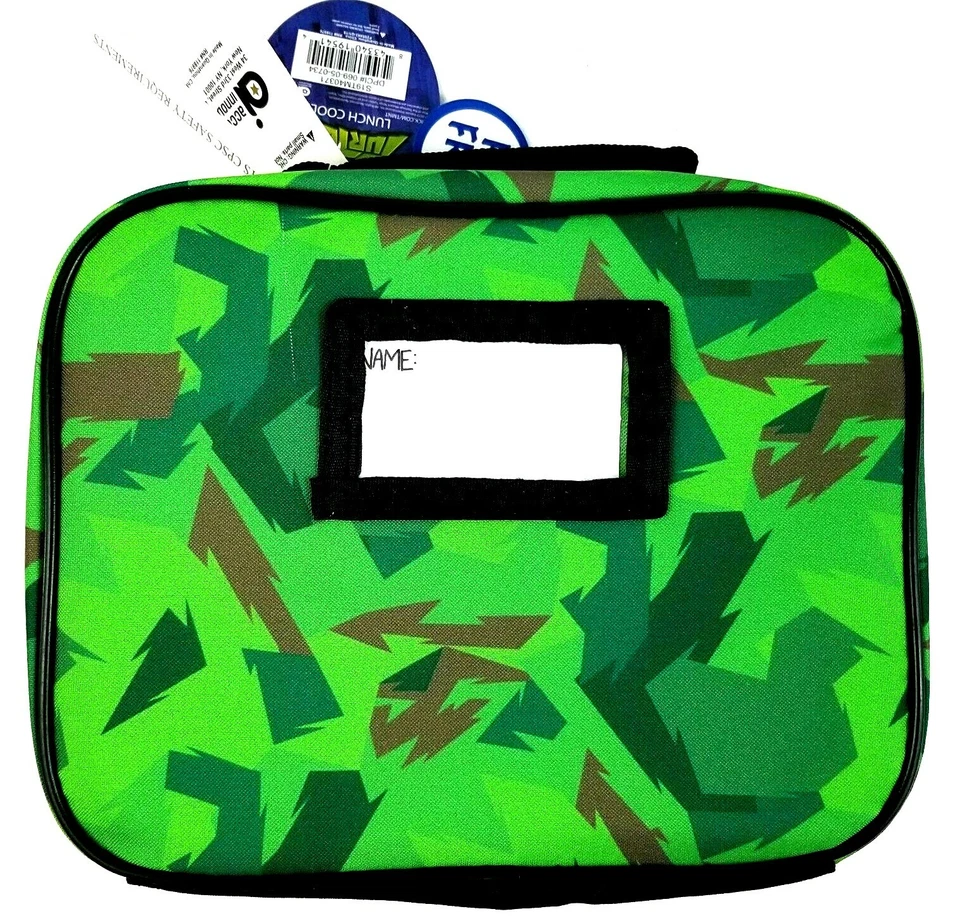 Caja de almuerzo escolar aislada sin plomo MUTANT NINJA TURTLES para niños nueva con etiquetas Foto 3 de 4