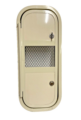 Lippert RV Cargo Access Door 22.875 X 8.875 Oyster-Off White W/ Lock Camper