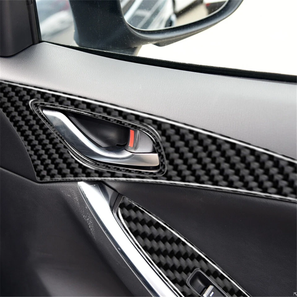 Kit de control de puerta interior de fibra de carbono de 12 piezas para Mazda CX-5 2013-2015 Foto 4 de 4