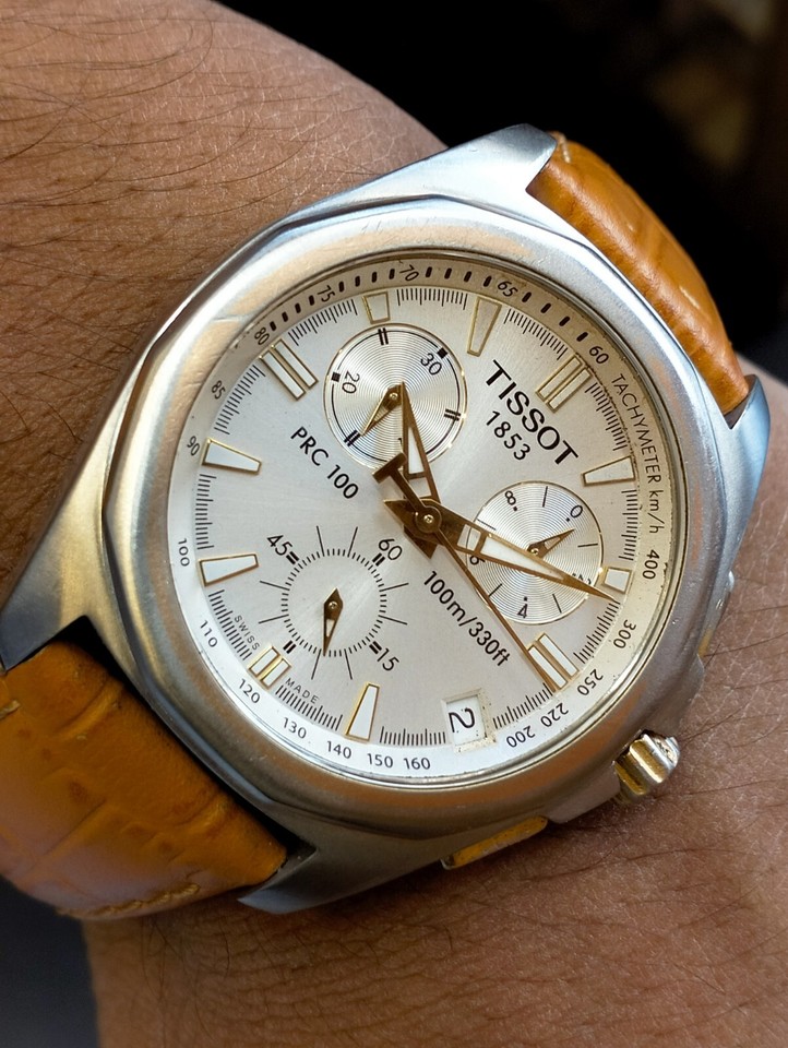 TISSOT PRC100 CHRONOGRAPH QUARTZ WHITE DIAL P862/962 SWISS MEN FULL ...