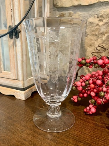 Fostoria Navarre Clear Etched Iced Tea Water Tumbler 5 7/8” - Picture 1 of 10