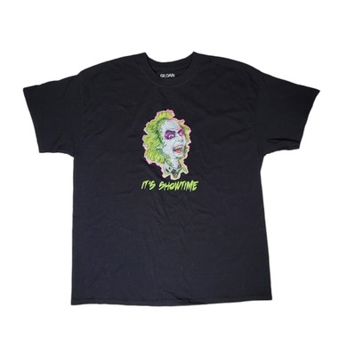 Beetlejuice It's Showtime Movie Men's Black T-Shirt Gildan  XLG