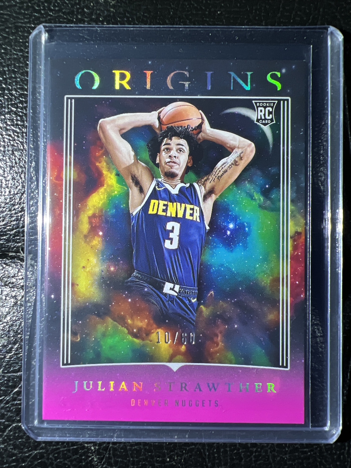 Julian Strawther 2023-24 Panini Origins Basketball Pink 10/60 Rookie RC #50