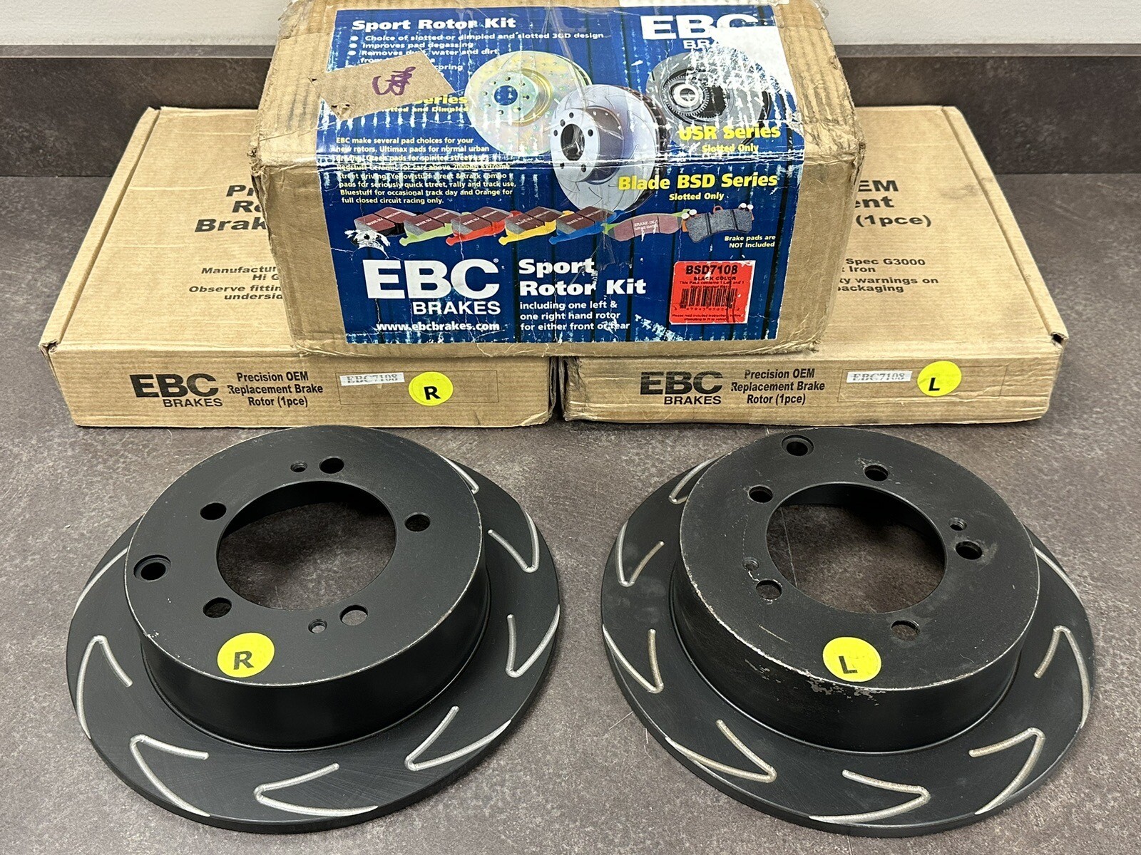 EBC BRAKES BSD7108 BSD SERIES SPORT ROTOR W/ULTRA QUIET V SLOT ...