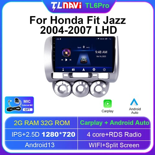 Android Auto Player GPS Car Stereo Radio For Honda Fit Jazz Manual A/C 2004-2007 - Picture 26 of 40