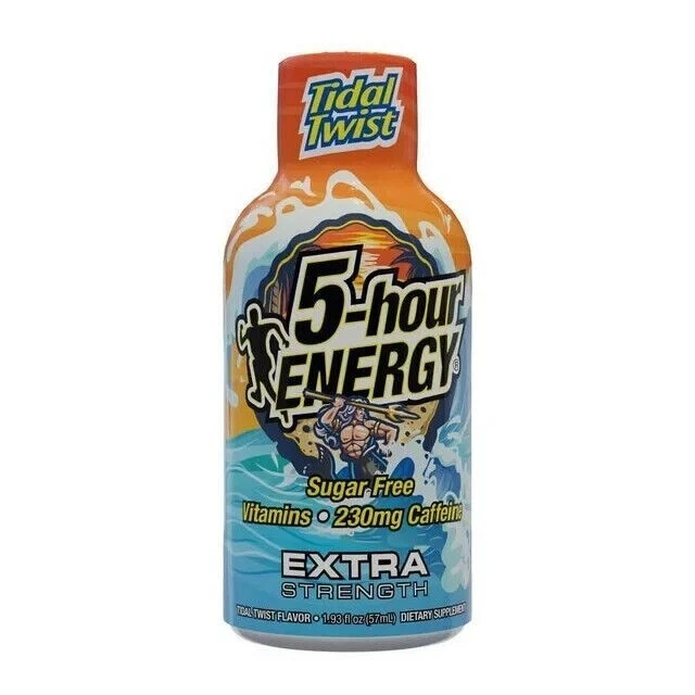 Caja de 12 quilates 5 Hour Energy Extra Strength Tidal Twist 1,93 oz inyecciones sin azúcar Foto 2 de 4