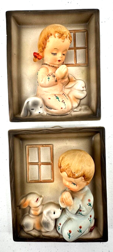 Tilford A Child's Pray Multicolor Bisque 3D Children's Nursery Wall Decor - Picture 16 of 19