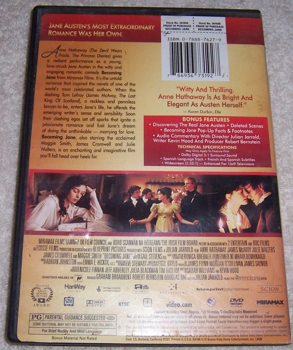その他 Becoming Jane [DVD] Becoming Jane - DVD By Anne Hathaway,James McAvoy - VERY