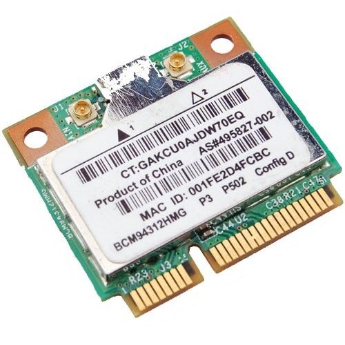 BroadCom BCM94312HMG BCM4312 Half Wireless Wifi Mini PCIE Card - Afbeelding 1 van 1