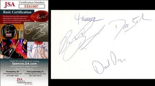 THE ALLMAN BROTHERS BAND Signed Autograph Auto 4x6 Index Card by 4 JSA
