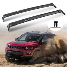 Enhanced 220 LBS Roof Racks for Jeep Compass 2018-2025, Real Aluminum Cross B...