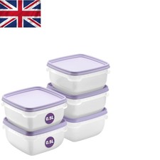 Stackable 0.5L Food Storage Containers - 5 Piece Set, Safe for Fridge & Freezer