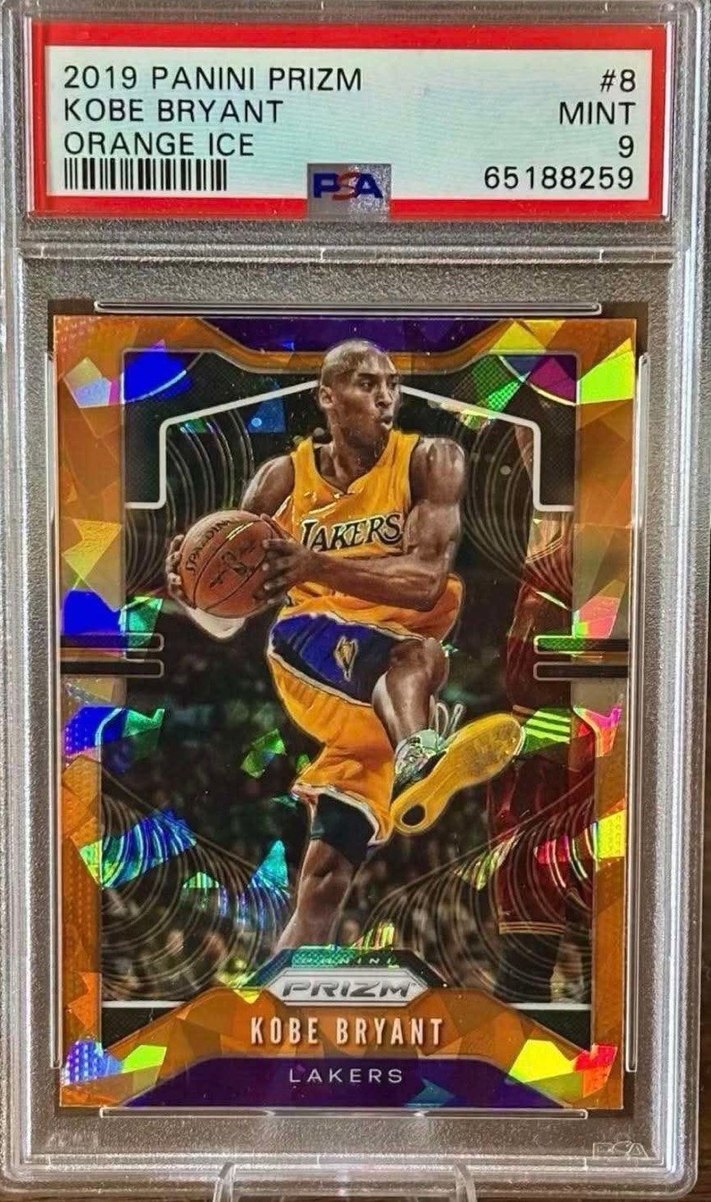 2019-20 Panini Prizm Kobe Bryant Orange Ice #8 PSA 9 Mint