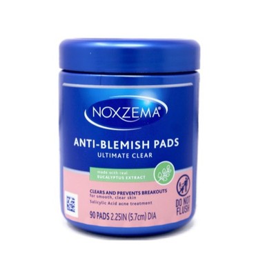 Noxzema Ultimate Clear Anti Blemish Pads 90 Each Clears Prevents Breakouts
