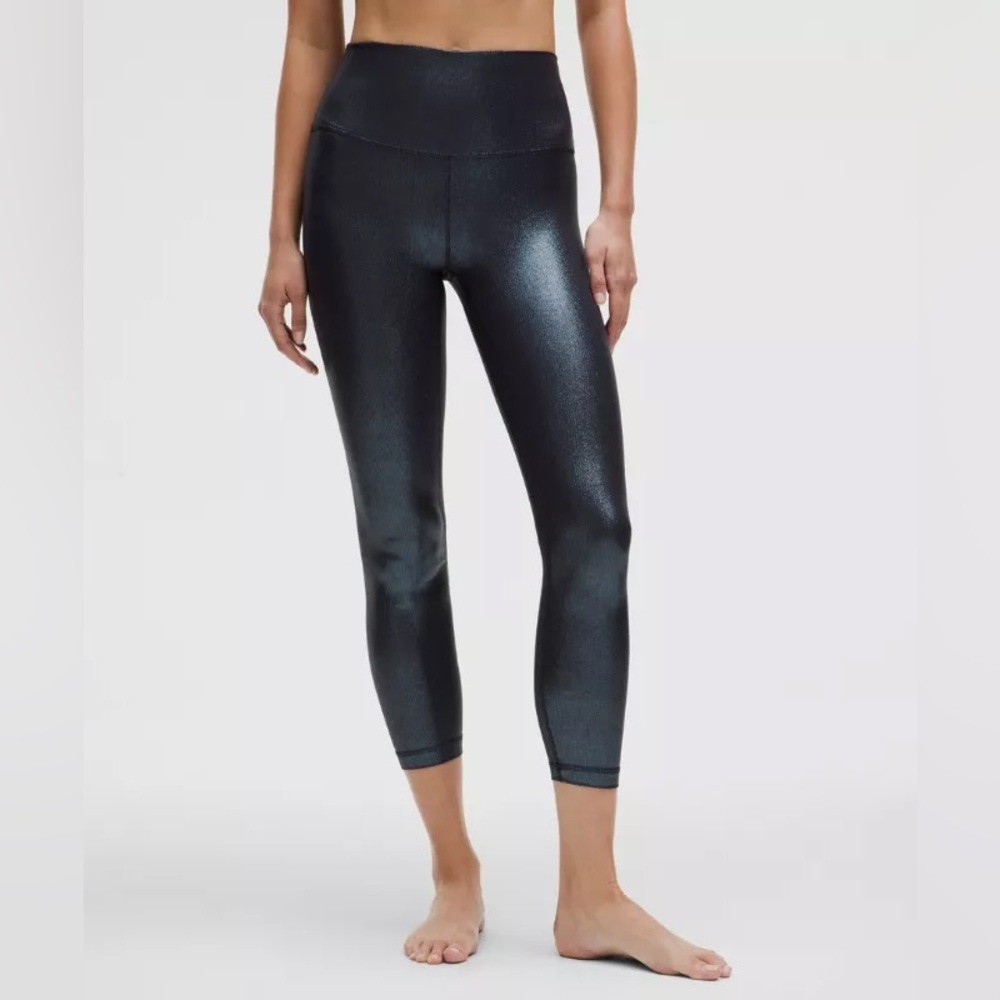 NWT Lululemon Align™ High-Rise Ribbed Pant 25" | Metallic Navy | Sz 4