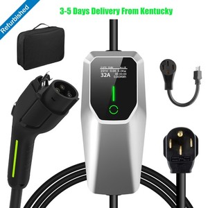 240V 32A 6M Type2 Portable EV Charger For all Electric Vehicles 2 NEMA Plugs 7KW
