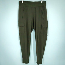 Athleta Size 8 Sutton Green Cargo Jogger Tapered Pull On Active Athletic Pants