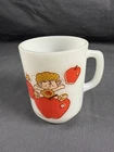 Vintage Strawberry Shortcake Apple Dumplin Anchor Hocking Milk Glass Mug Cup