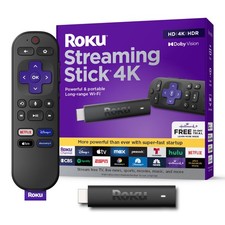 Roku Streaming Stick 4K - HDR  Dolby Vision Roku Streaming Device for TV with V