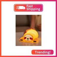 Cute Sloth Night Light, Animal Lamp, Food Grade Silicone, Rechargeable, 3 Level