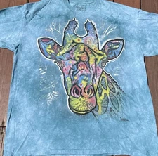 The Mountain Giraffe T-Shirt Adult 2XL Unisex Shirt XXL TieDye Blue Richmond Zoo