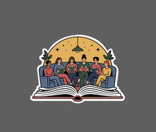 Book Club Sticker Waterproof Decal Books Reading Women Novel Gift NEW
