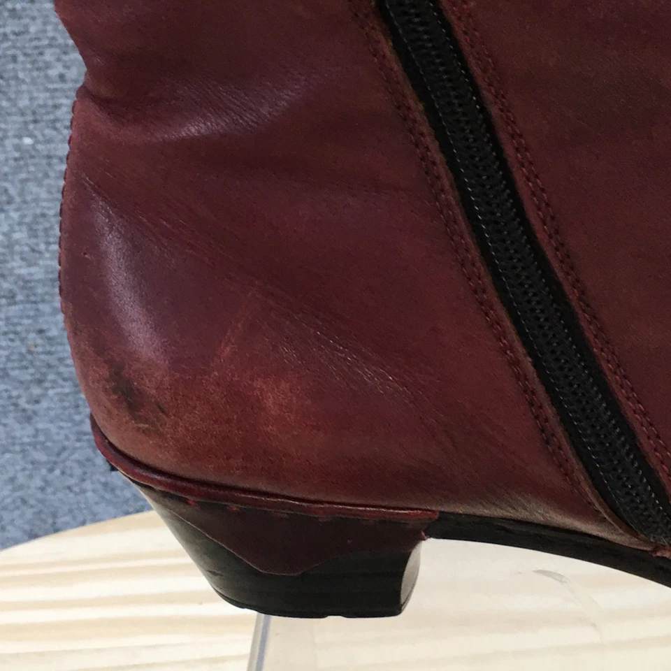 Rieker Botas Mujer 39 Lynn 60 Botín Borgoña Cremallera Lateral Informal Tacones Bloque Foto 2 de 4