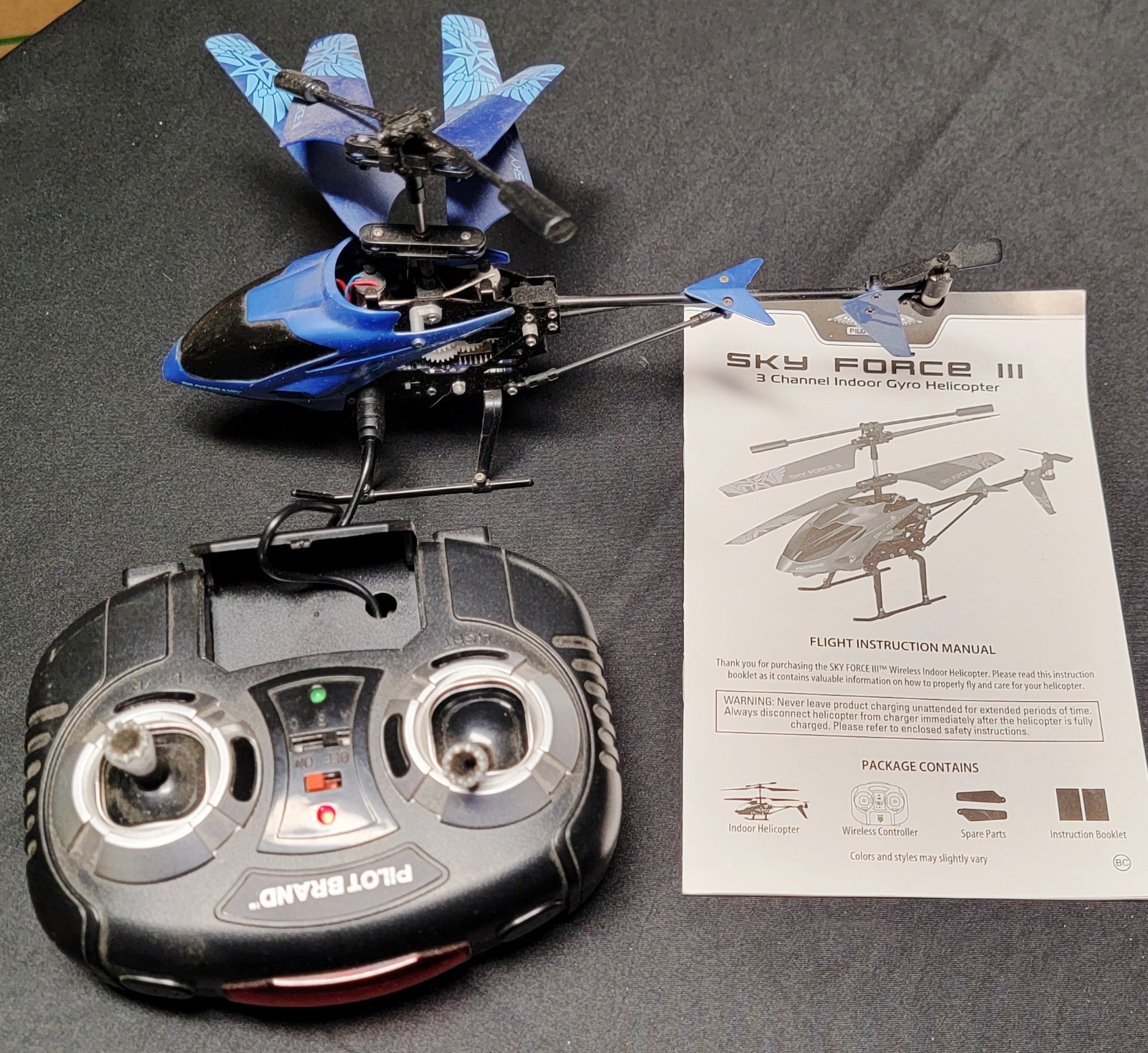 PROPEL Blue RC Sky Force III Gyropter 3 Channel IR Gyro Heli