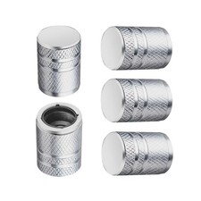 Tire Valve Stem Caps - 5 Pack Metal Air Caps with Plastic Liner, Corrosion ...