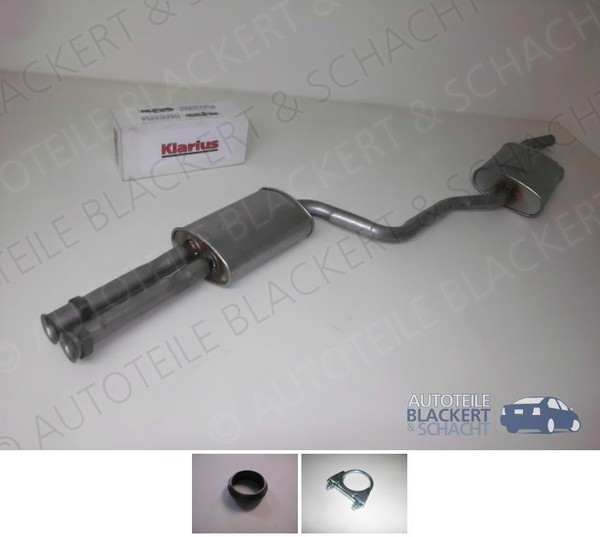 Klarius Auspuff Mitteltopf+Anbauteile für Mercedes Coupe 230CE C123 1980-1985-image